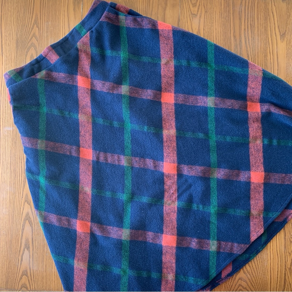 Autumn Wool Blend Tartan Skirt